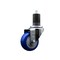 Service Caster 3'' Blue Poly Wheel Swivel 1-5/8'' Expanding Stem Caster SCC-EX20S314-PPUB-BLUE-158 - alternate 1